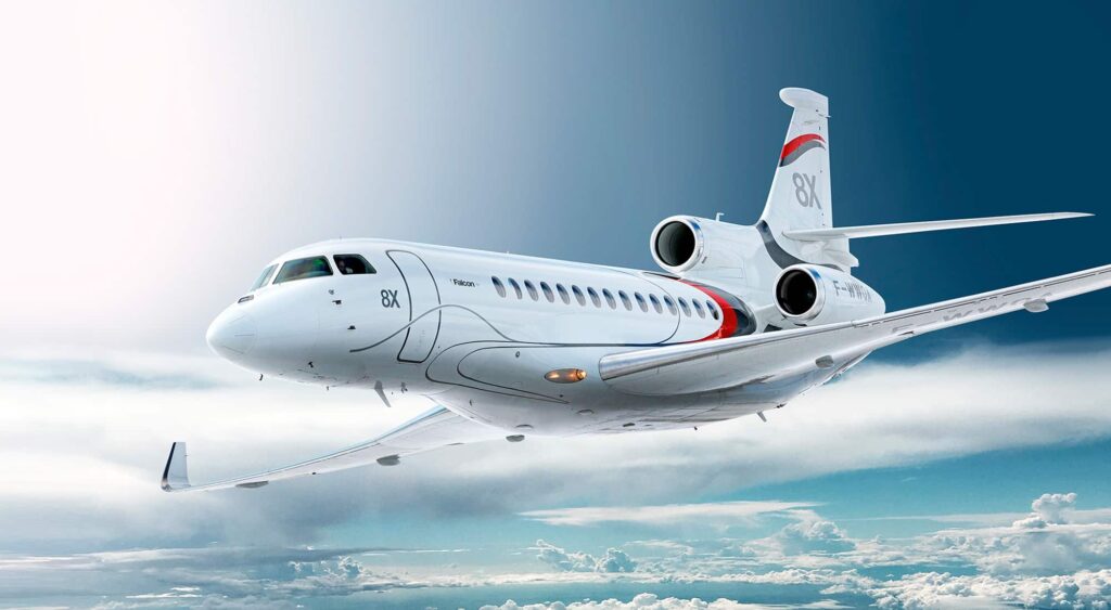 Falcon 8X private jet – luxury travel for global executives