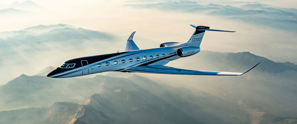 Exterior of G700 jet – ultimate luxury business aviation