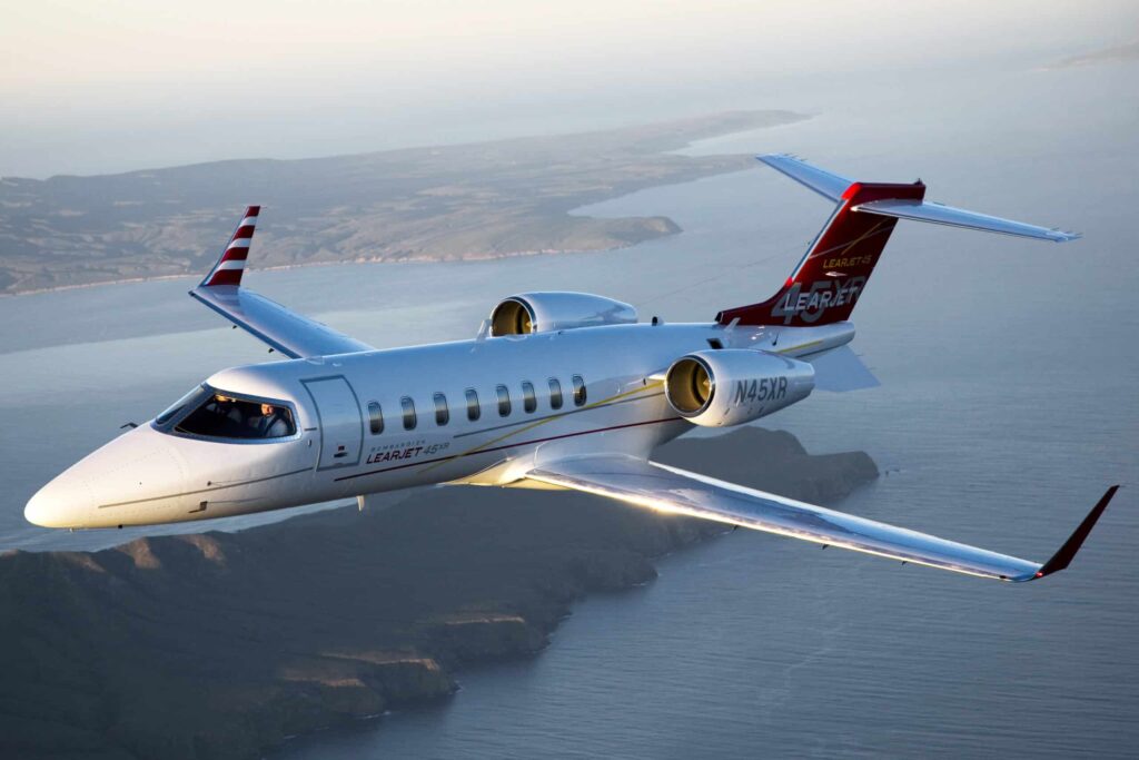 Learjet 45 exterior view – agile and efficient business aircraft