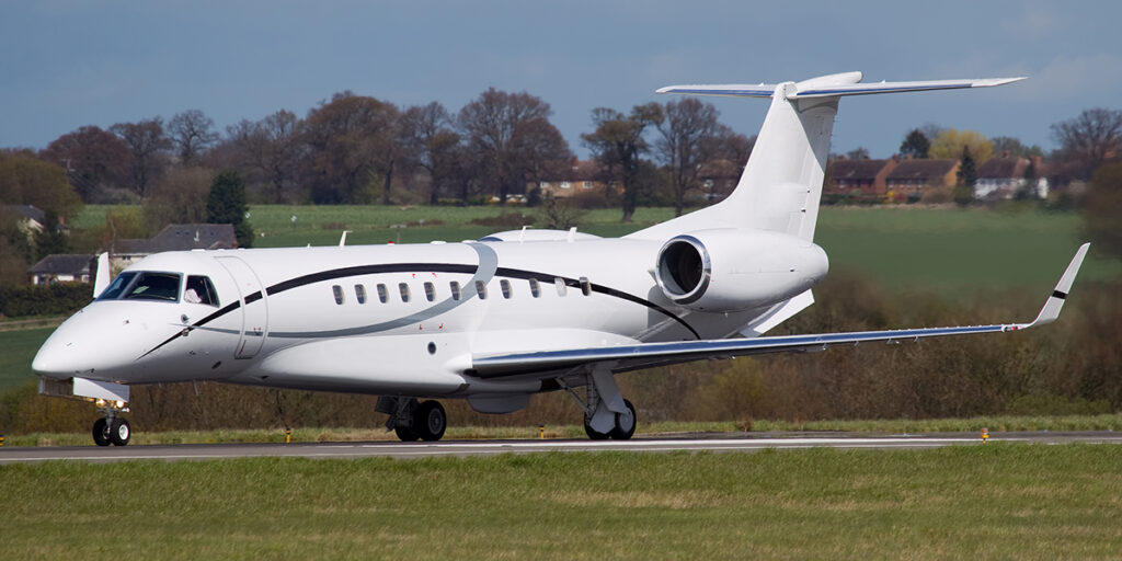 Legacy 650 exterior – spacious business jet on tarmac