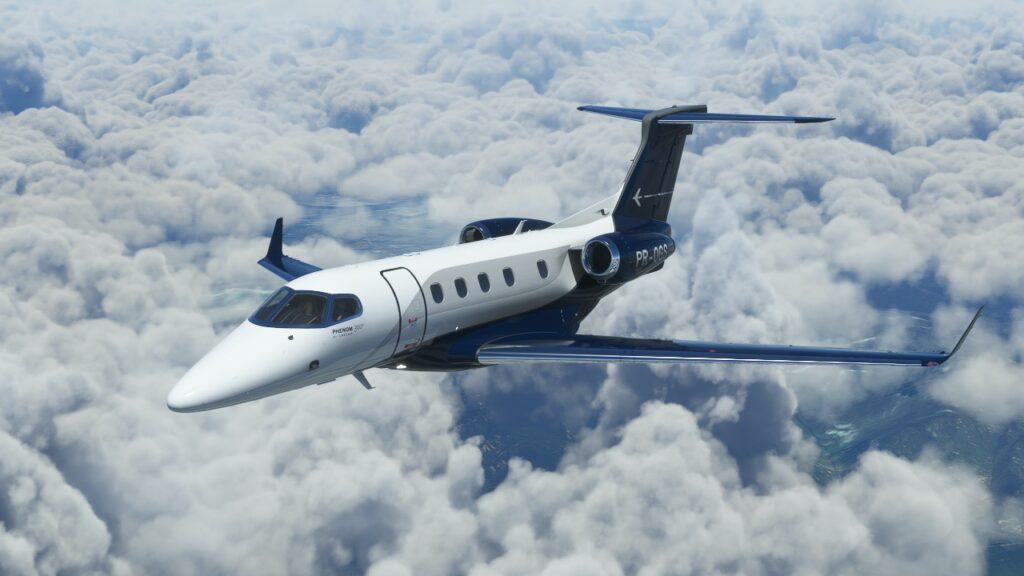 Phenom 300E exterior view – compact luxury business jet